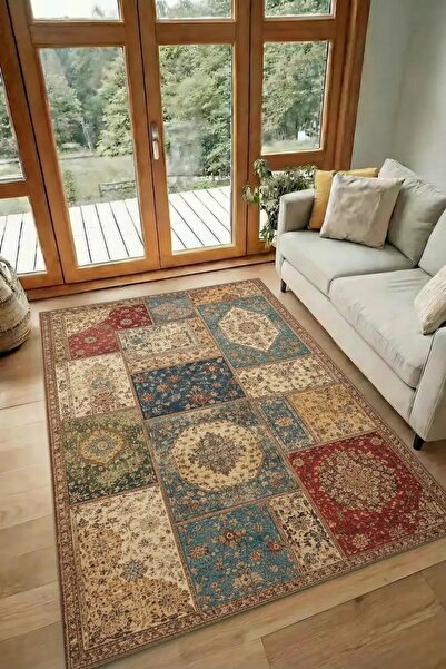 Dally Home DİJİTAL BASKILI ÇOK RENKLİ Kaymaz Taban Yıkanabilir Modern Mutfak ...