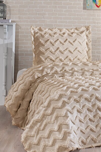 DANTEELHOME Vi̇ctori̇a 2-Piece Single Bedding Set Beige