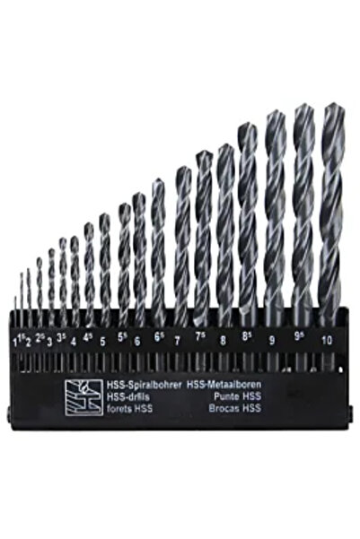 Evotools Set de 19 burghie HSS pentru Metal EvoTools, dimensiuni 1-10 mm