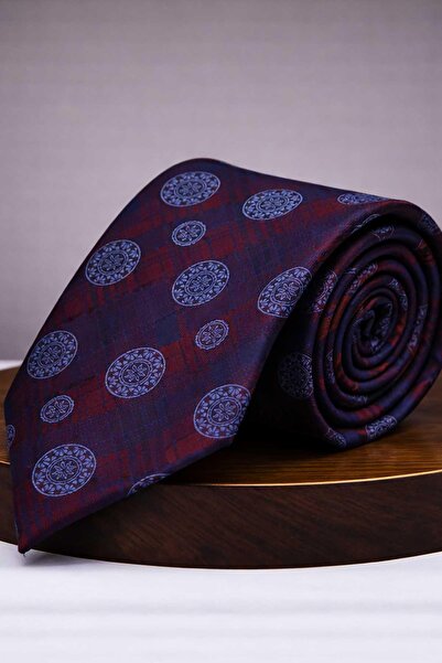 Kravatkolik Prune - Cravată cu Motiv Albastru