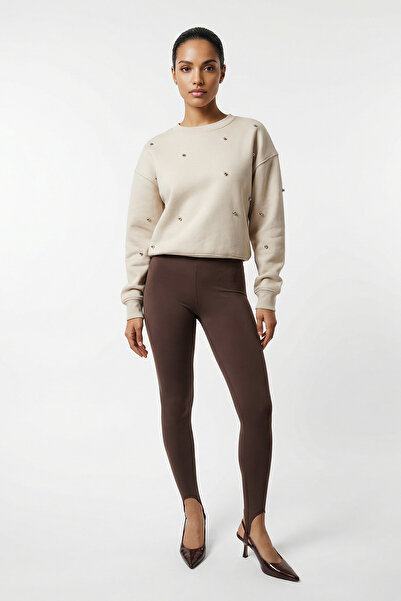 Setre Brown Leg Detail Füzo Leggings