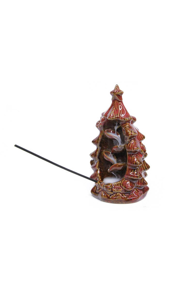 Epilons Arzător de tămâie din ceramică, model copac de pin, cu reflux