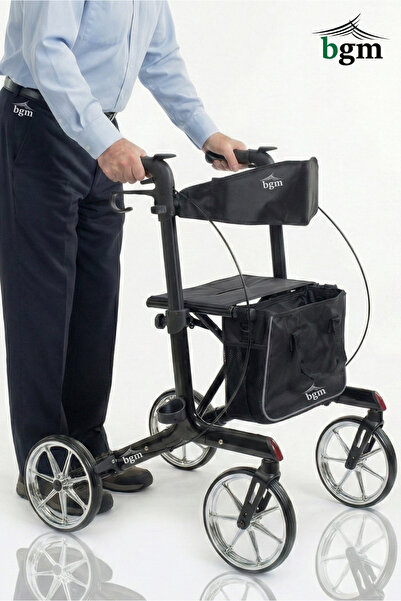 bgm Walker Lüks Rolatör Yürüteç – Sabit Gövde Frenli, Oturaklı, Sepetli Lüks ...