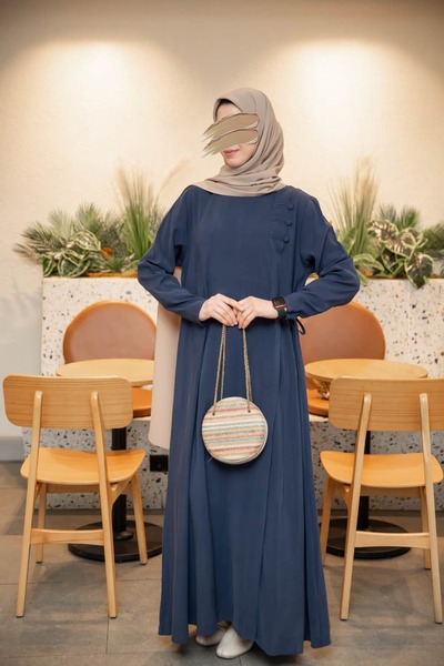 Nissra Ankanoor Side Tie Brit Buttoned Modal Dress Anka265141