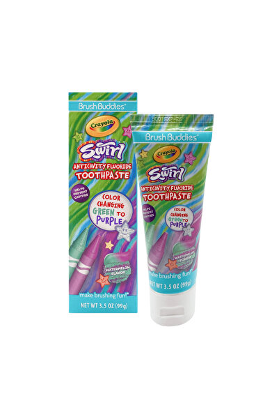 Crayola Swirl Çürük Karşıtı Renk Değiştiren Florürlü Karpuzlu Diş Macunu 99Gr