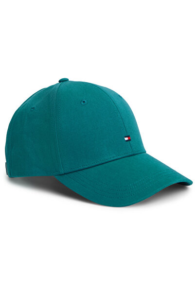 Tommy Hilfiger Th Flag Pamuklu 6 Panel Yeşil Erkek Şapka