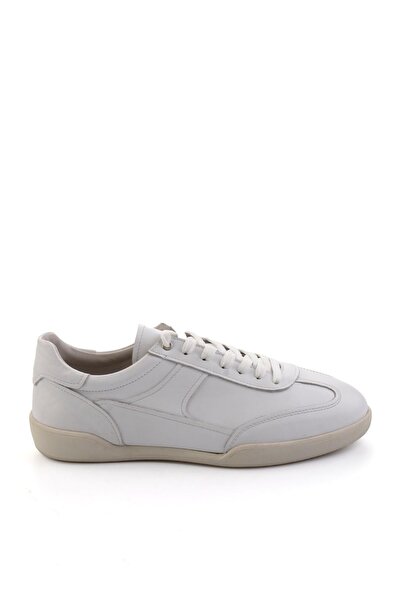 Bambi Beyaz Hakiki Deri Erkek Sneaker E01396002403