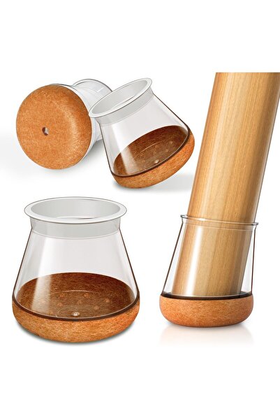 NO BRAND 24 x Chair Leg Protectors for Chair Legs, Silicone Floor Protectors,...