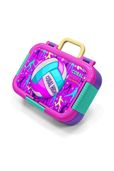 Coral High Kids Pink Purple Volleyball Patterned Stainless Steel Lunch Box 39269