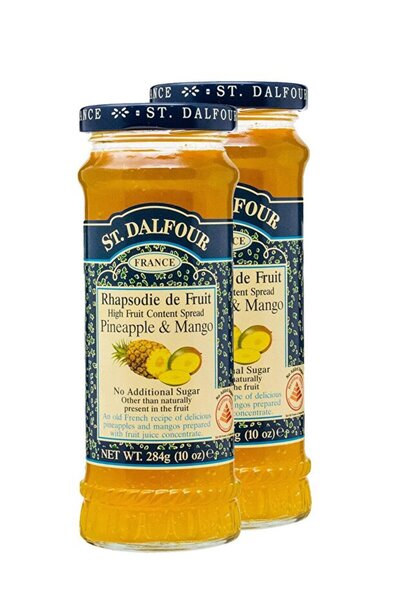 St. Dalfour %100 Meyve Ananas ve Mango Ezmesi 2 x 284 g İlave Şekersiz Reçel