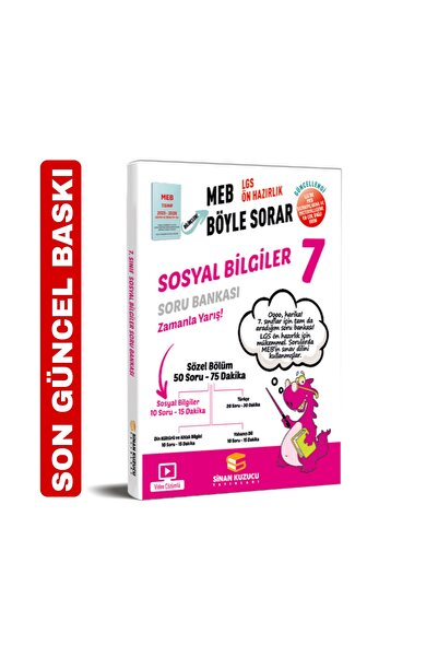 SİNAN KUZUCU YAYINLARI 7. SINIF SOSYAL BİLGİLER SORU BANKASI