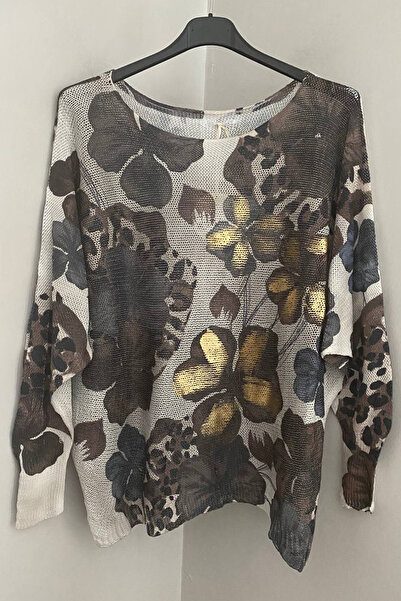 AYASOFYA OTANTIK Γυναικεία ιταλική μπλούζα πουλόβερ με μανίκια νυχτερίδα και ...