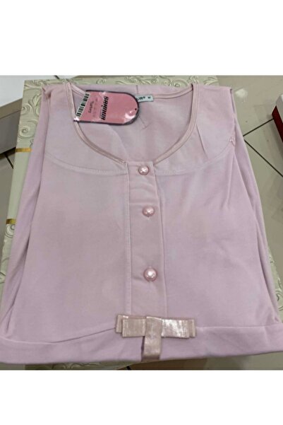 Şahnur Čipka Detaljna noćna haljina za trudnice sa dugim rukavima