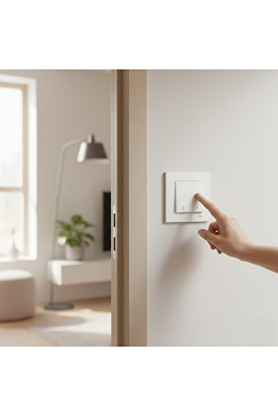 VİKO Karre 3 Adet Beyaz Komütatör Vavien Anahtar+Çerçeve Elektrik Anahtarı Seti