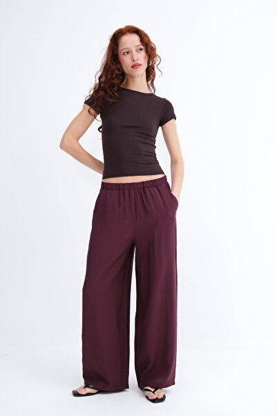 Addax Beli Lastikli Modal Pantolon PN8408