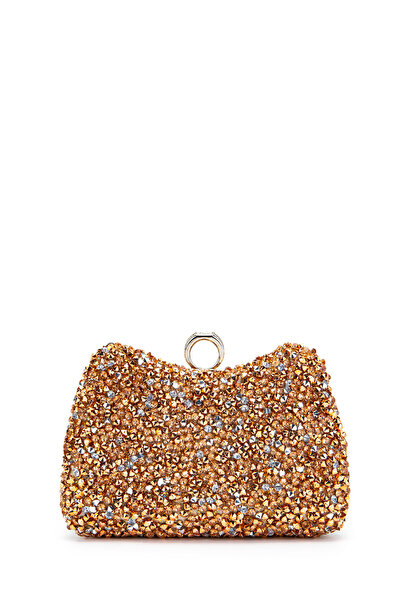 minebag Amanda Evening Dress Handbag with Ring Detail and Stones Rose