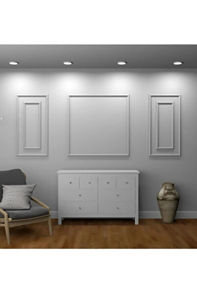 NVT YAPI İNŞAAT Dekoratif Boyanabilir Beyaz 4 Cm Strafor Duvar Çıtası Hazır K...