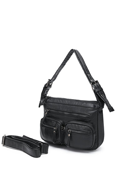 Solo Bag Washed Leather Multi-Compartment Stylish Shoulder and Crossbody Bag