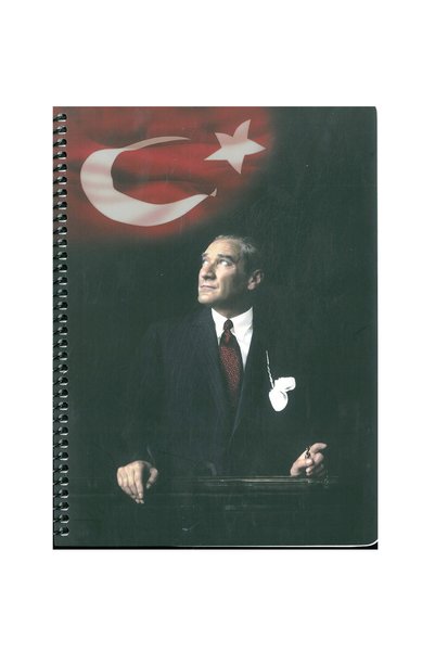 Keskin Atatürk Ve Bayrak Spiralli Def. 80 Yap.16x22 Kareli Karton Kap.