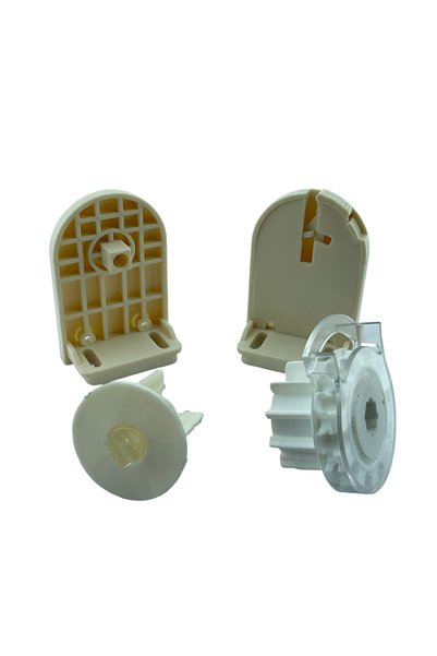 Home 38-Piece Set with Reducer, Cream Transparent Chain Mechanism and Plastic...