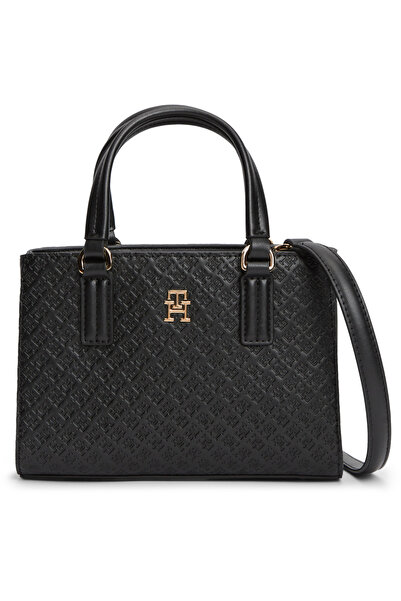 Tommy Hilfiger Th Women's Daily Black Mini Tote Mono Bag