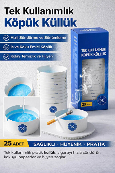 Anadolu Saray 25 Pieces of Gel Ashtray – New Generation Ash and Odor Absorbin...