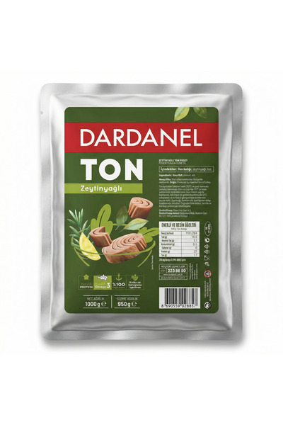 Dardanel Zeytinyağlı Klasik Ton Balığı 1 Kg – Büyük Boy Paket – Profesyonel M...