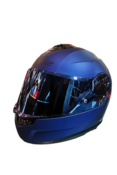 LS2 STROBE 2 MAT NAVY MAVİ KASK MAVİ VİZÖRLÜ