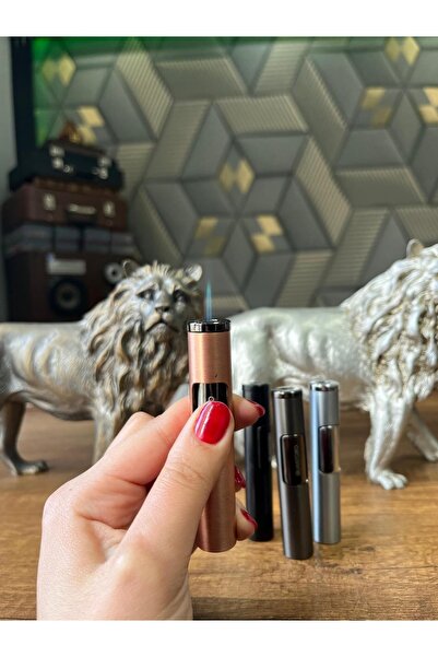 Emba Şık Tasarımlı Metalik Gövde Pürmüzlü Çakmak