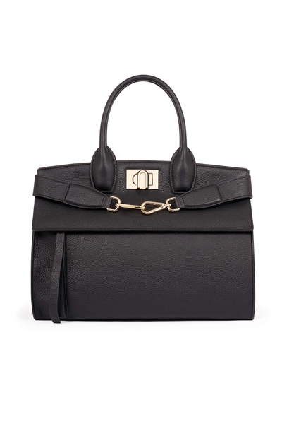 Faik Sönmez حقيبة نسائية من الجلد الطبيعي باللون الأسود US25CNT005