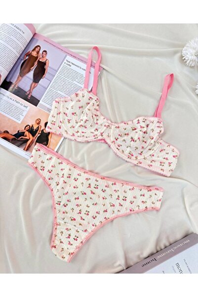 ARONA DESENLİ SÜTYEN TAKIM