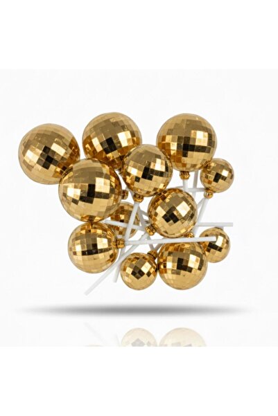 EFE PASTACILIK Disko Top Altın (Gold) – Pasta ve Tatlı Üzeri Dekoratif Süs