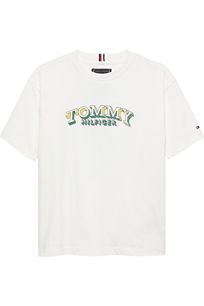 Tommy Hilfiger 3D Graphic Beyaz Erkek Çocuk T-Shirt