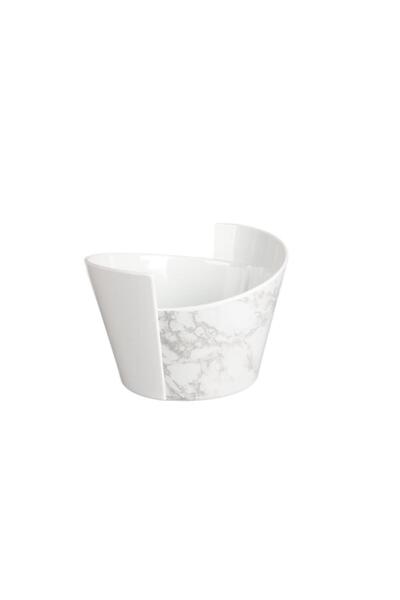 Globy Open Buffet Sub-White Marble Pattern Bowl – 25×23×16 cm