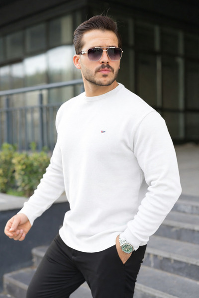 WOWA COMPANY  Sıfır Yaka Triko Kazak