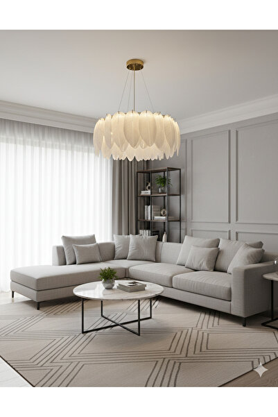 LİGHT HOUSE Yaprak Model Sarkıt Modern Salon Avizesi