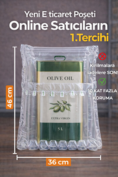ASKUR 36X48 cm 50 adet 5 Lt Teneke İçin Havalı Kargo Poşeti Airbag