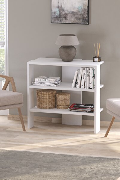 Bicabin Pera Modern Çok Amaçlı 3 Raflı Dolap Tv Sehpası Antre Dresuar Kitaplı...