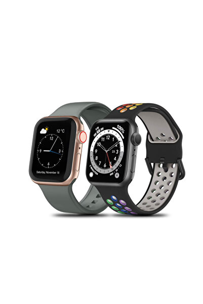 Dotail Set of 2 Baklon Smartwatch Straps, 38/40 mm, compatible with Apple Wat...