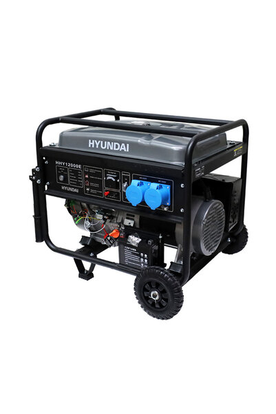 Hyundai HHY12000E Benzinli Jeneratör 10 kW Monofaze Marşlı 27L Bakır Sargı 2x32A