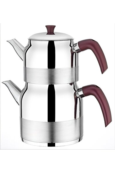 EZAHOME Stainless Steel Fi̇li̇nta Family Size Teapot 430 Quality