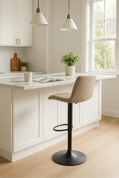 N.zone Adjustable bar stool with backrest and footrest - Modern bar stool