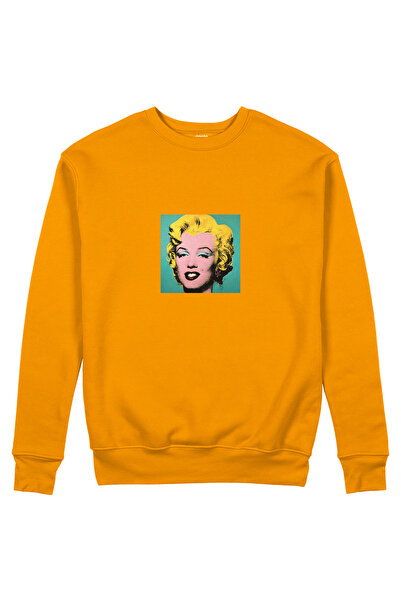 The Lucid Lab Andy Warhol / Marilyn Monroe Blue Sweatshirt - Orange