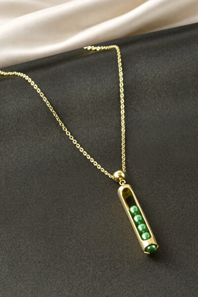 Bijuteri Net Rod Ball Steel Necklace