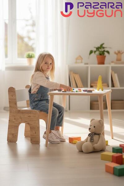 pazarauygun Çocuk Oyun Etkinlik Çalışma Masası Ve Sandalye, Aktivite Masası,y...