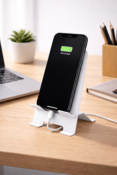 Decopin TABLET VE TELEFON TUTUCU MASAÜSTÜ MAT BEYAZ