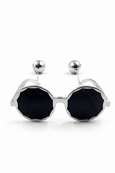 PARTİPORT نظارات حفلات ديسكو فضية اللون مع سلسلة ذهبية اللون، نظارات ممتعة لل...