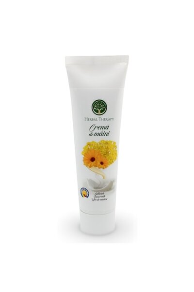 Herbal Therapy Cremă de mâini cu extracte de gălbenele și imortele și ulei de...