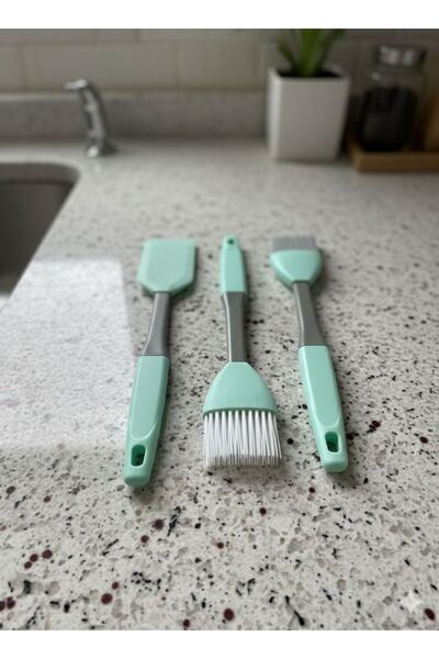 Alika Tekstil ve Ev Gereçleri 3'lü Spatula ve Yumurta Fırçası Seti