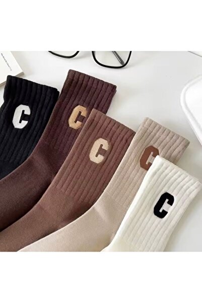 Lin Collection Economical Pack of 5 Unisex Tennis Socks Set